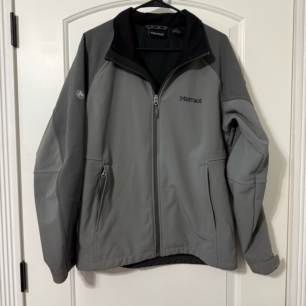 Marmot Gravity Jacket Men’s Size Medium Gray Windproof Water Resistant Full Zip